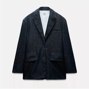 Zara Women’s Dark Denim Wash Lightweight Jacket